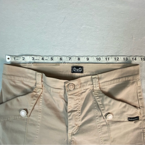 Dolce & Gabbana Vintage Women’s Blush Mid Rise Pintuck Cotton Pants Size 26/40 - Picture 8 of 14
